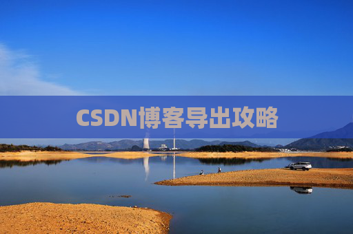 CSDN博客导出攻略